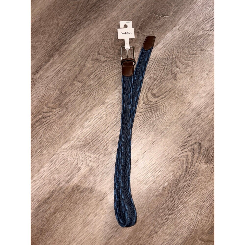 Goodfellow Men’s Woven Belt Navy Black Medium NWT